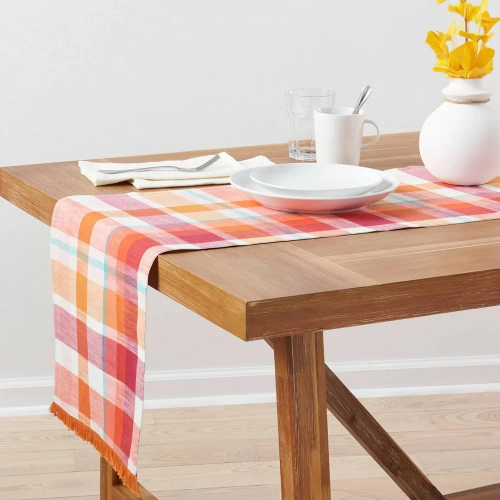 Opalhouse Cotton Plaid Table Runner